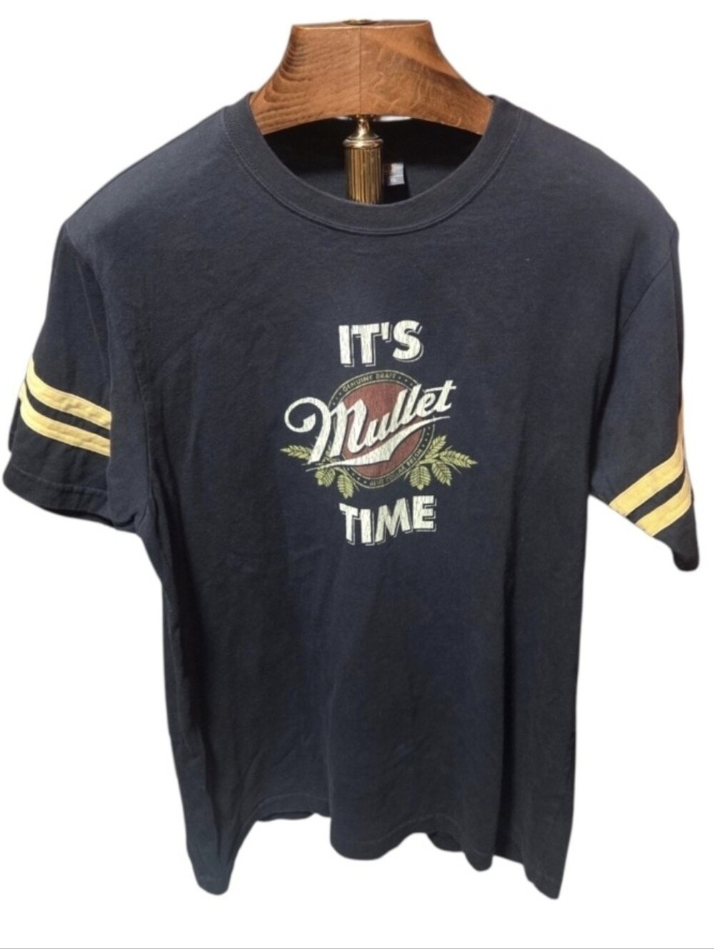 Vintage BC Ethic It's Mullet Time T Shirt Black Made In USA Cotton Size XL